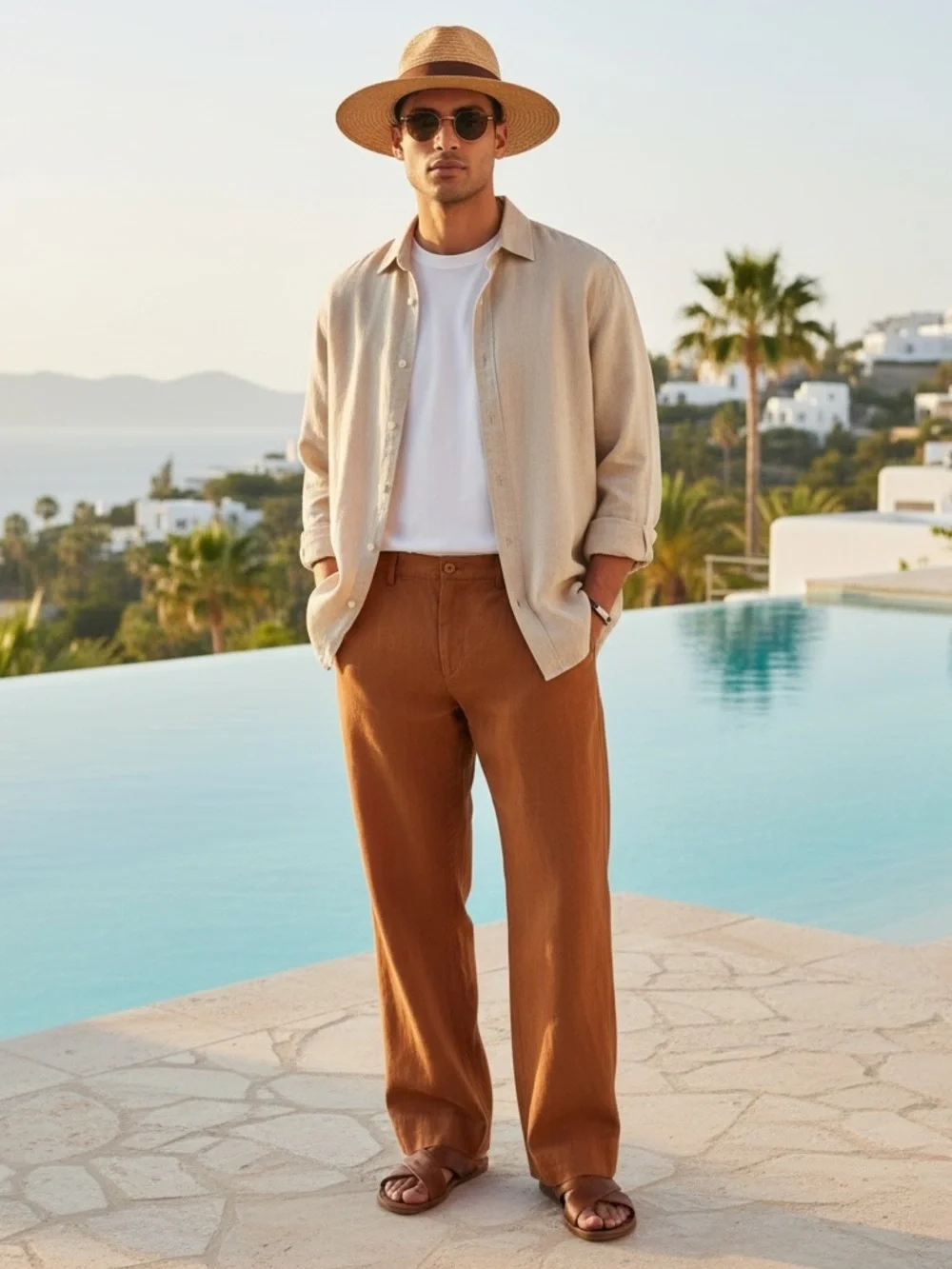 Bills Khakis Orange Cotton Chino Pants Mens 38 USA Made Coastal Preppy Style EUC